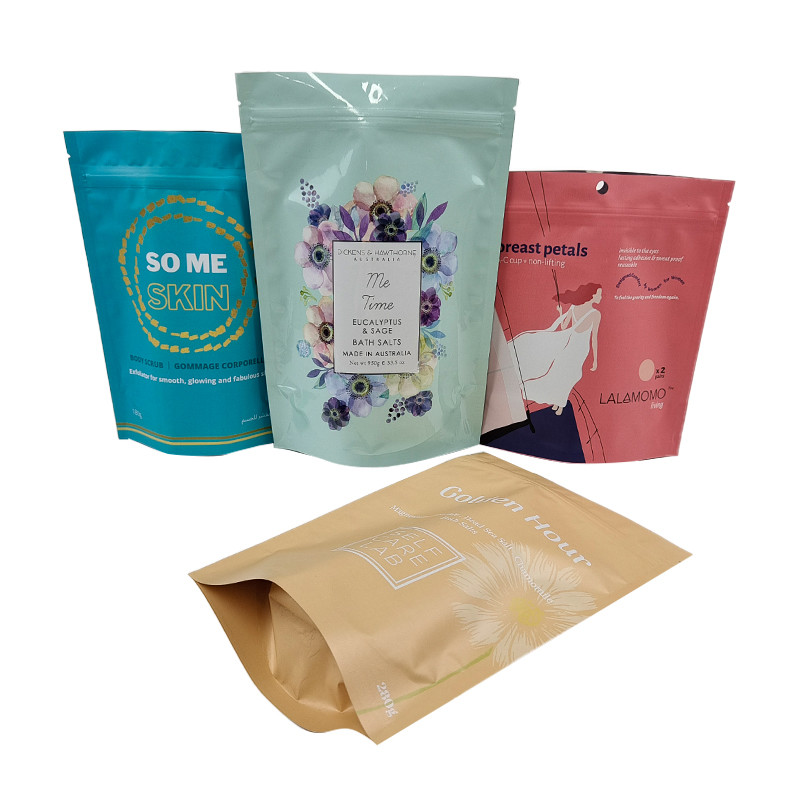 अनुकूलन योग्य और सौंदर्य प्रसाधनों के नमूना पैकेट के लिए खड़े हो जाओ ज़िपर बैग