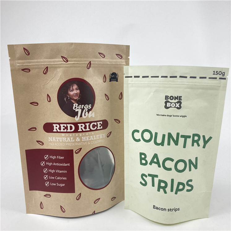 गुणवत्ता आश्वासन जिपर के साथ स्टैंड अप एल्यूमीनियम पन्नी बैग खाद्य स्नैक पैकेजिंग बैग