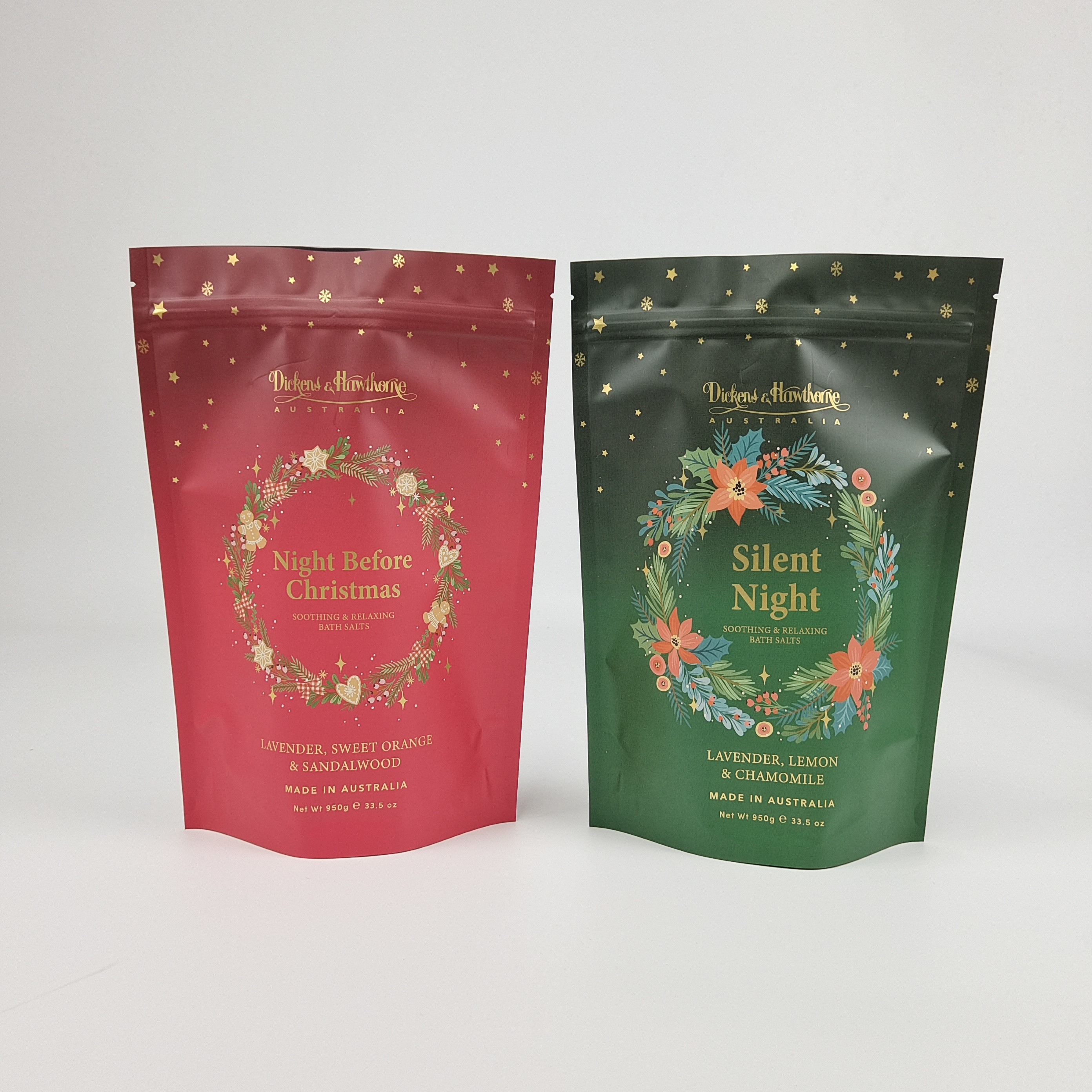 पैकेजिंग ग्राहक के लोगो के लिए परेशानी मुक्त नीचे मुड़ा गसेट बैग बनाया