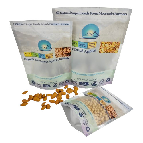 थोक कस्टम फिर से बंद करने योग्य प्लास्टिक बैग चाय पैकेजिंग स्टैंड अप पॉच ज़िप लॉक बैग