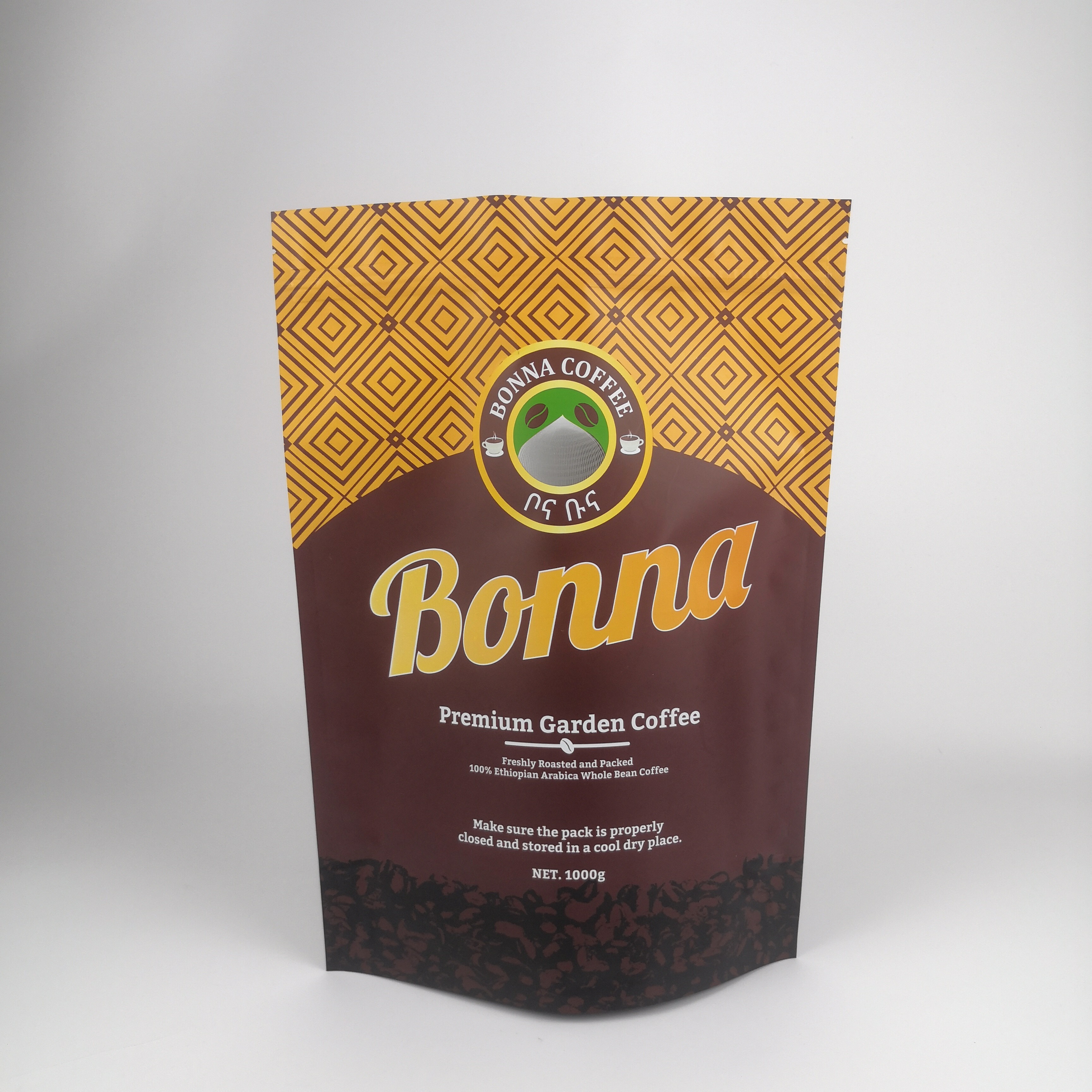 लोगो के साथ पाउडर गममी कैंडी के लिए कस्टम रीसेलेबल गंध प्रतिरोधी क्राफ्ट पेपर पैकेजिंग बैग