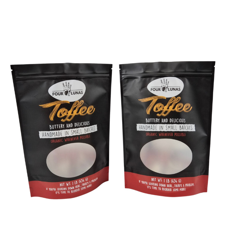 आंसू नाच विशेषता पारदर्शी डिजाइन और ज़िपर बंद के साथ पालतू भोजन बैग