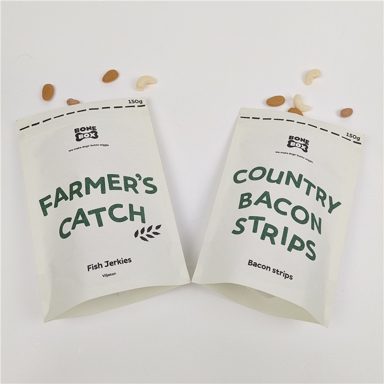 कस्टम डिजिटल प्रिंटिंग स्टैंड अप ज़िपर बैग गंध प्रतिरोधी क्राफ्ट पेपर बैग कस्टम प्रिंटिंग बायोडिग्रेडेबल पेपर बैग