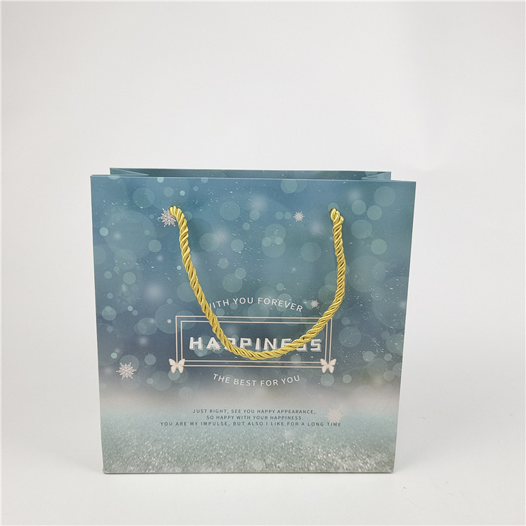 बेस्ट सेलिंग रीसाइक्लेबल पर्यावरण के अनुकूल लोगो मुद्रित शॉपिंग पेपर बैग पैकेजिंग सफेद 110 ग्राम पुनः प्रयोज्य