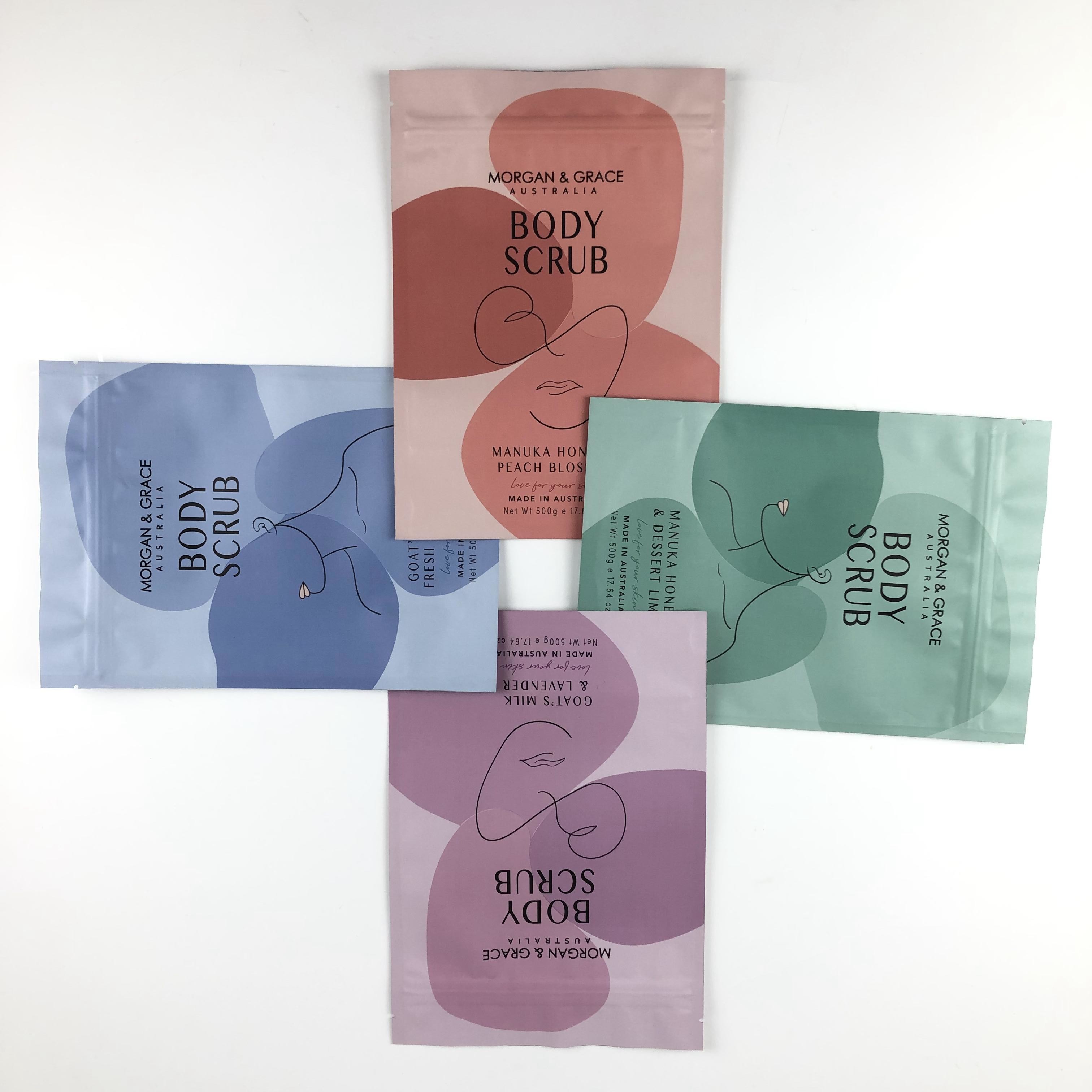 सीडीआर एआई पीएसडी पीडीएफ डिजाइन फ़ाइल कॉस्मेटिक्स के लिए बाथ सॉल्ट मायलर बैग