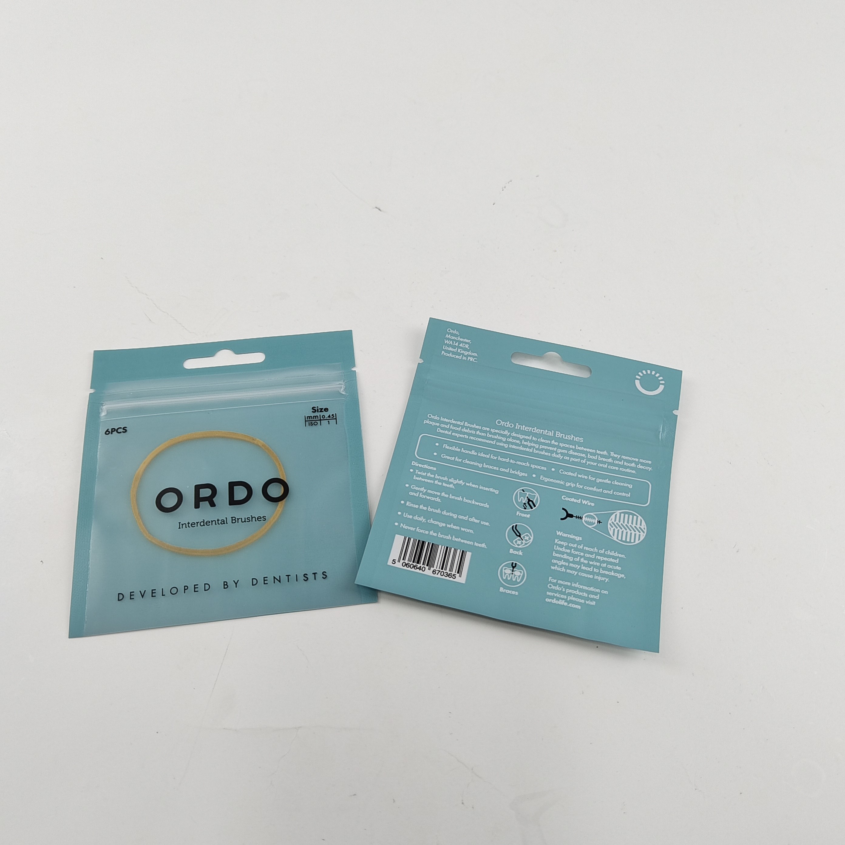 पर्यावरण के अनुकूल बेस्ट सेलिंग रीसाइक्लेबल थ्री साइड सील बैग टूथ केयर पैकेजिंग के लिए ज़िपर के साथ