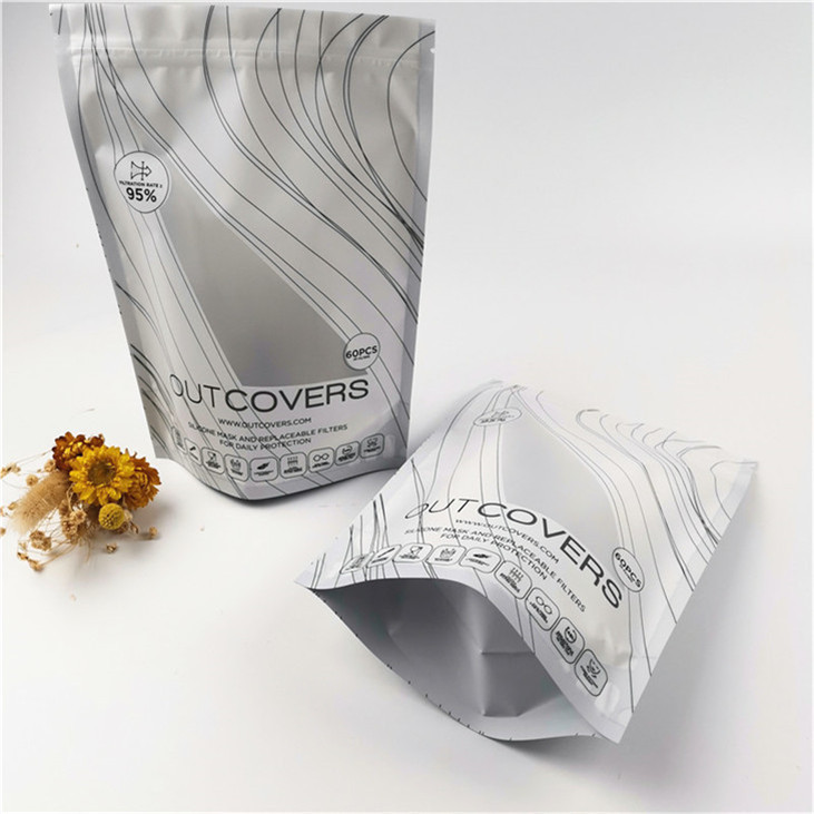 खाद्य पैकेजिंग स्टैंड अप ज़िपर पॉच हीट सील खाद्य ग्रेड प्लास्टिक पैकेजिंग बैग