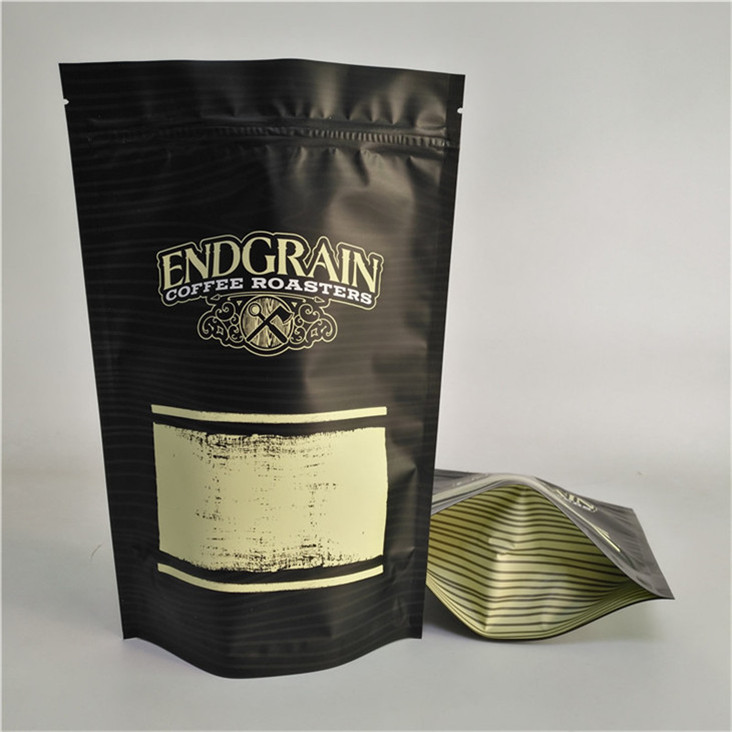 भंडारण कस्टम लोगो मुद्रित खड़े हो जाओ ज़िपर थैला फिर से बंद प्लास्टिक खाद्य सील कॉफी बैग