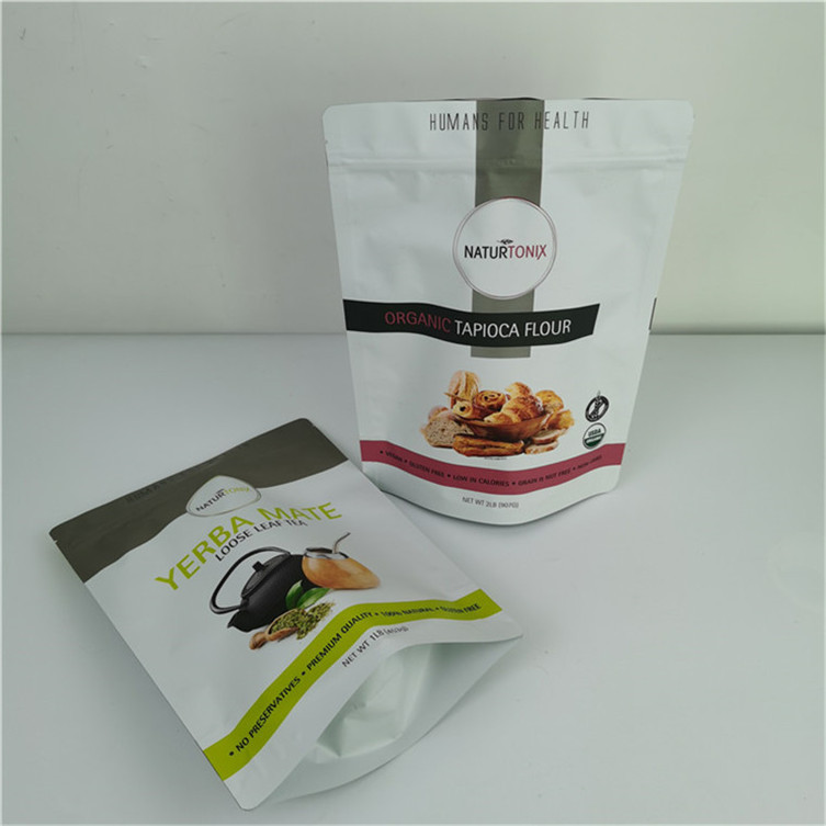 पर्यावरण के अनुकूल कस्टम निजी लोगो चिकनी भंडारण पैकेजिंग पाउडर के लिए प्लास्टिक पन्नी पाउच बैग