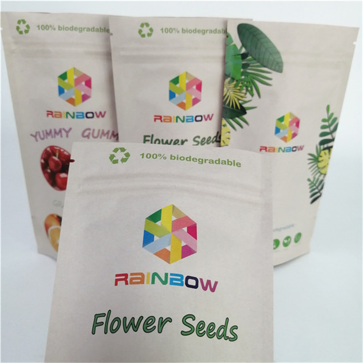 पर्यावरण के अनुकूल कस्टम गंध प्रतिरोधी रंगीन मुद्रण कस्टम पैकेजिंग स्टैंड अप पॉच बैग