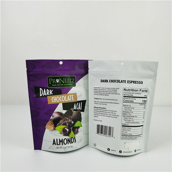 कस्टम डिजिटल प्रिंटिंग पीई ज़िपर पॉच पर्यावरण के अनुकूल और हीट सील सीलिंग हैंडल