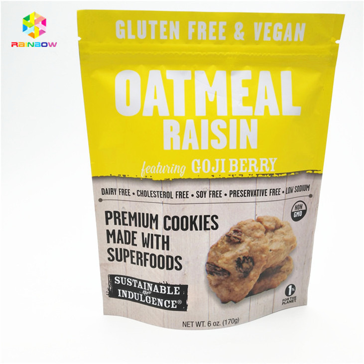 पर्यावरण के अनुकूल और सुरक्षित सामग्री स्नैक पैकेजिंग बैग स्वीकार किए जाते हैं 10 रंग तक उपलब्ध हैं