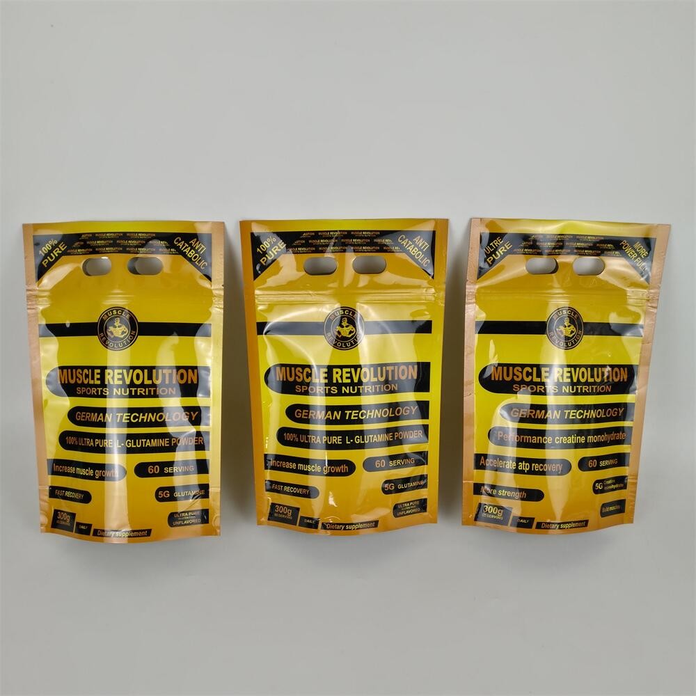 डिजिटल प्रिंटिंग प्लास्टिक के साथ प्रोटीन पाउडर ज़िपलॉक खाद्य पैकेजिंग बैग