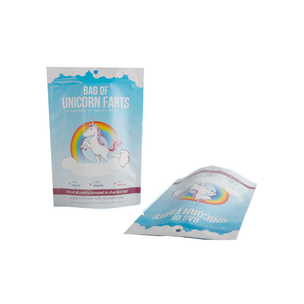 टुकड़े टुकड़े में प्लास्टिक Alumimum पन्नी पाउच पैकेजिंग ज़िपलॉक व्हाइट ब्लू शिनी