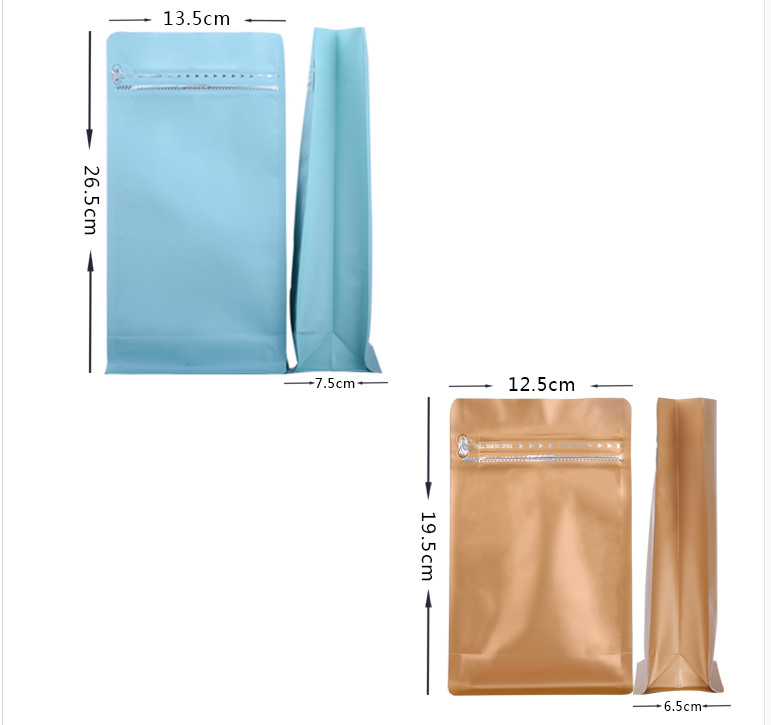 पुन: प्रयोज्य मैट काले प्लास्टिक पाउच पैकेजिंग कॉफी की फलियों के लिए पाउच खड़े हो जाओ