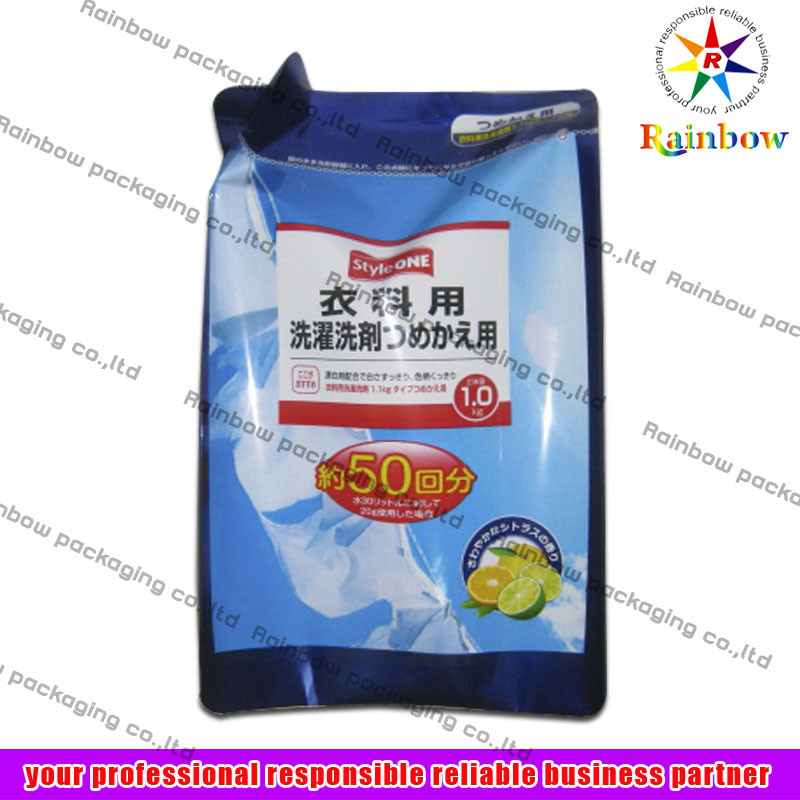 OPP डिटर्जेंट के लिए एल्यूमीनियम पन्नी थैली पैकेजिंग बैग खड़े हो जाओ