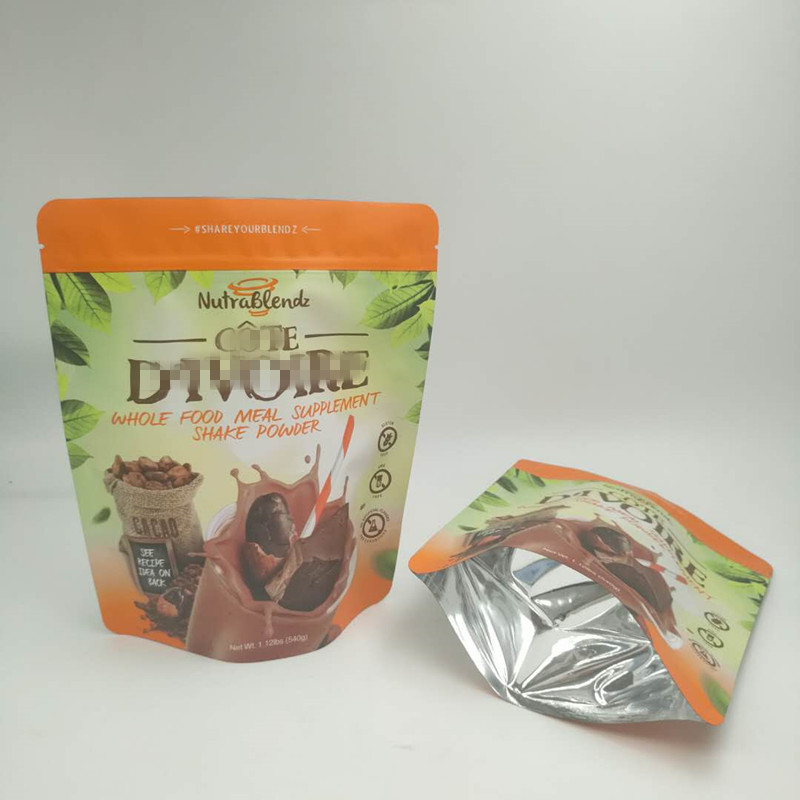 कुकी के लिए खाद्य ग्रेड स्टैंड अप जिपर पाउच ग्रेव्रे प्रिंटिंग