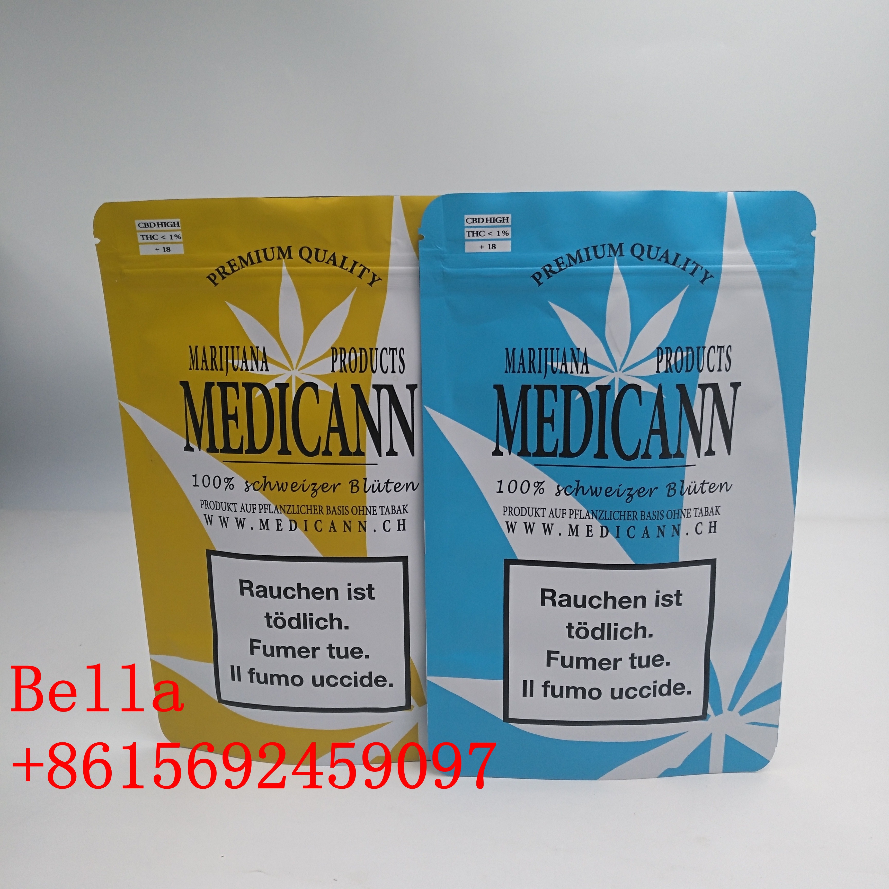 हीट सील प्लास्टिक पाउच पैकेजिंग तीन - लोगो मुद्रण के साथ टुकड़े टुकड़े में