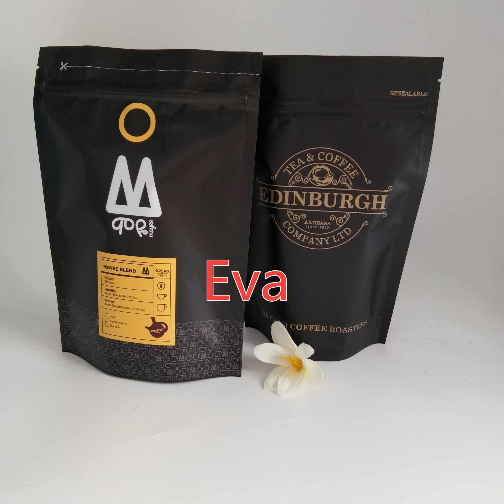 एफडीए स्वीकृत चाय बैग पैकेजिंग, टोंटी के साथ बैग खड़े स्पष्ट