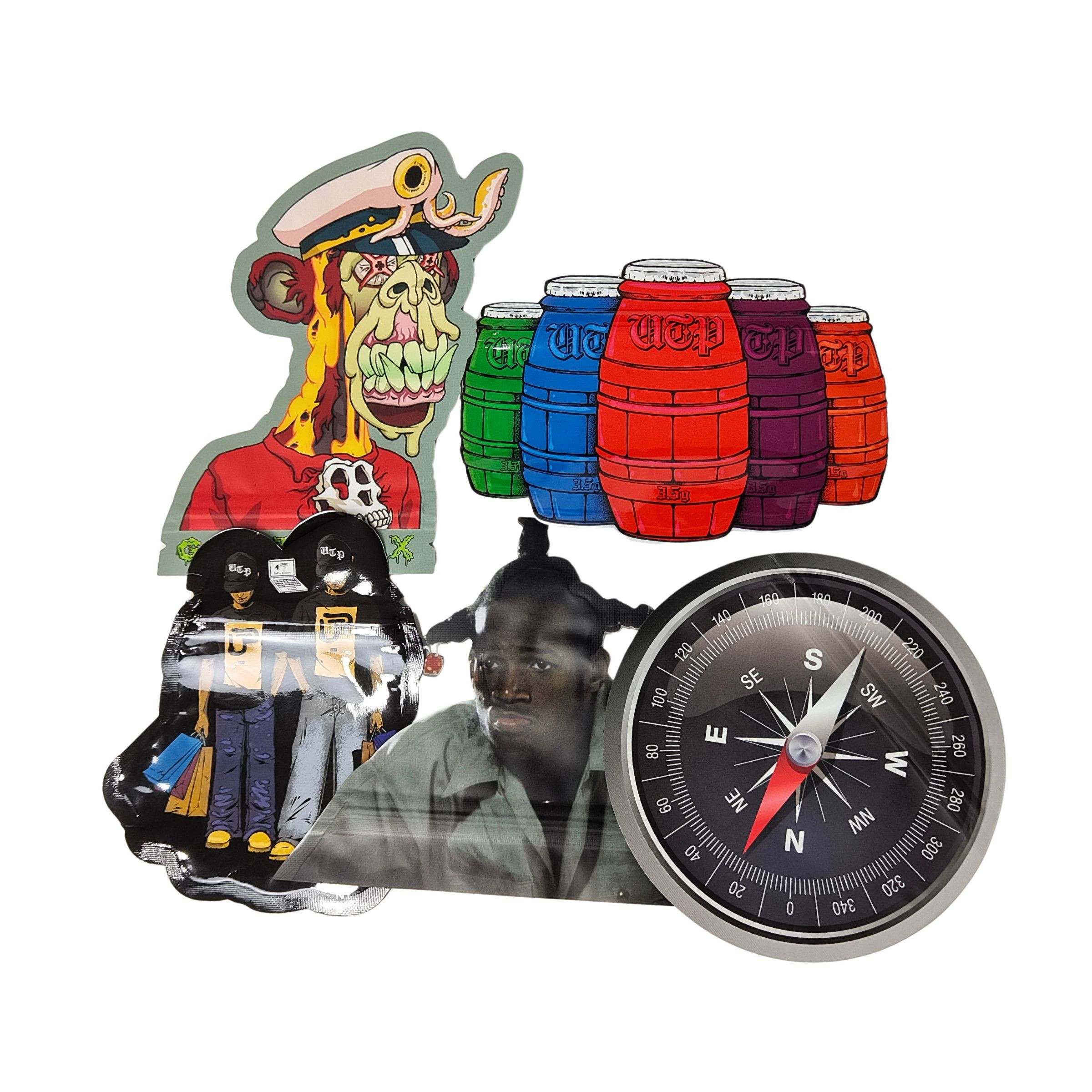 खाने योग्य 3.5g मायलर बैग ज़िप-लॉक विशेष आकार की कैंडी जड़ी बूटी बिस्कुट गममी पैकेजिंग