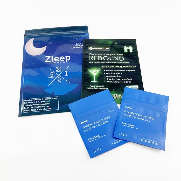 बायोडिग्रेडेबल फ़ॉइल क्राफ्ट पेपर खाली पाउच बैग कॉस्मेटिक नमूने तीन साइड सील बैग