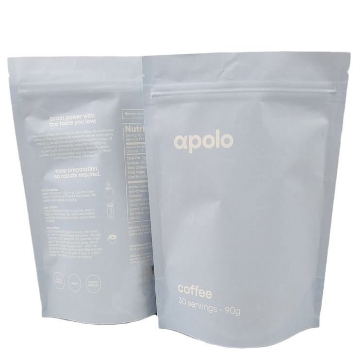 जैव अपघटनीय क्राफ्ट पेपर बैग को ज़िपर डिजिटल प्रिंट गमी कैंडी पैकेजिंग के साथ अनुकूलित करें