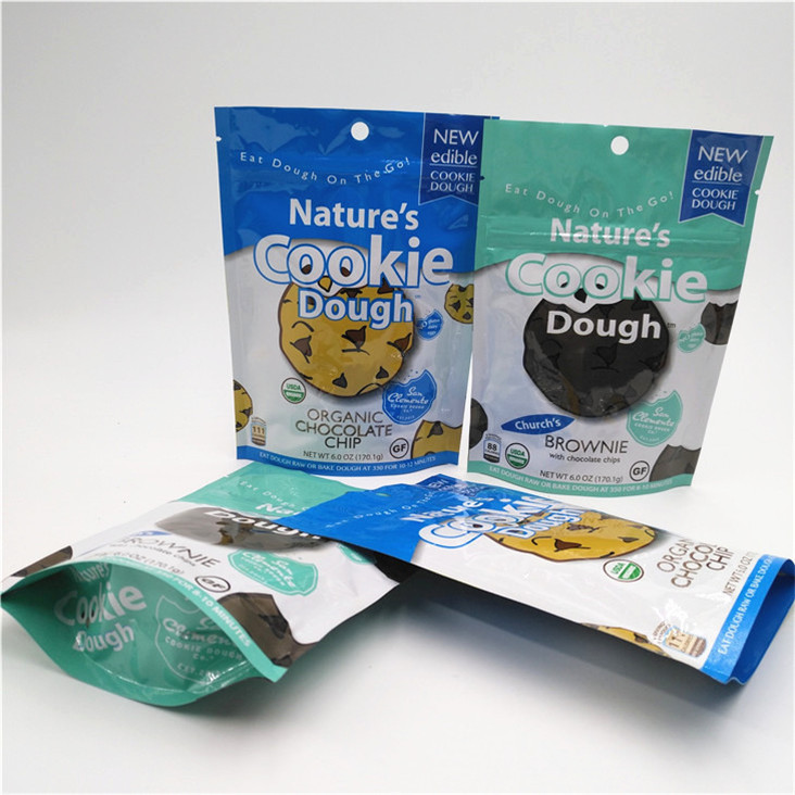 हीट सील कस्टम लोगो मुद्रित खड़े हो जाओ ज़िपर थैली पुनः बंद प्लास्टिक खाद्य पैकेजिंग