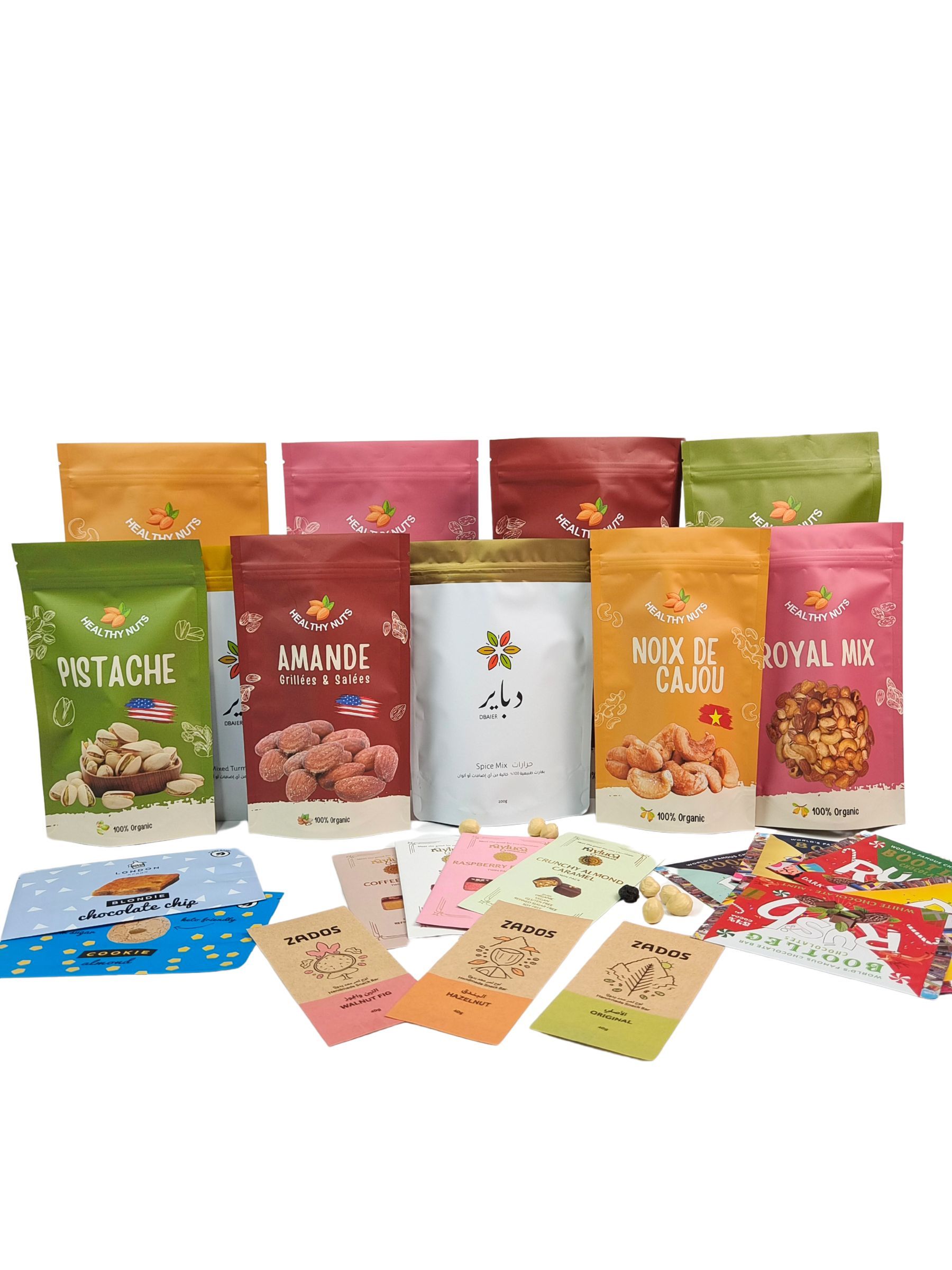 बायोडिग्रेडेबल फूड ग्रेड स्नैक पैकेजिंग हीट सील एल्यूमिनियम फॉयल ज़िपर बैग नट्स चाय कॉफी पालतू भोजन के लिए