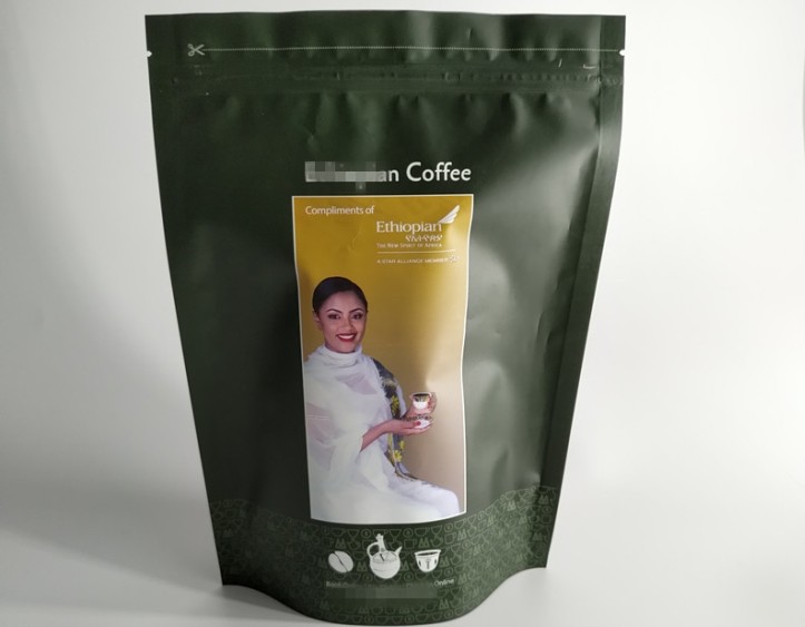 वाल्व के साथ टुकड़े टुकड़े में कस्टम प्लास्टिक पाउच पैकेजिंग जिपर शीर्ष सील