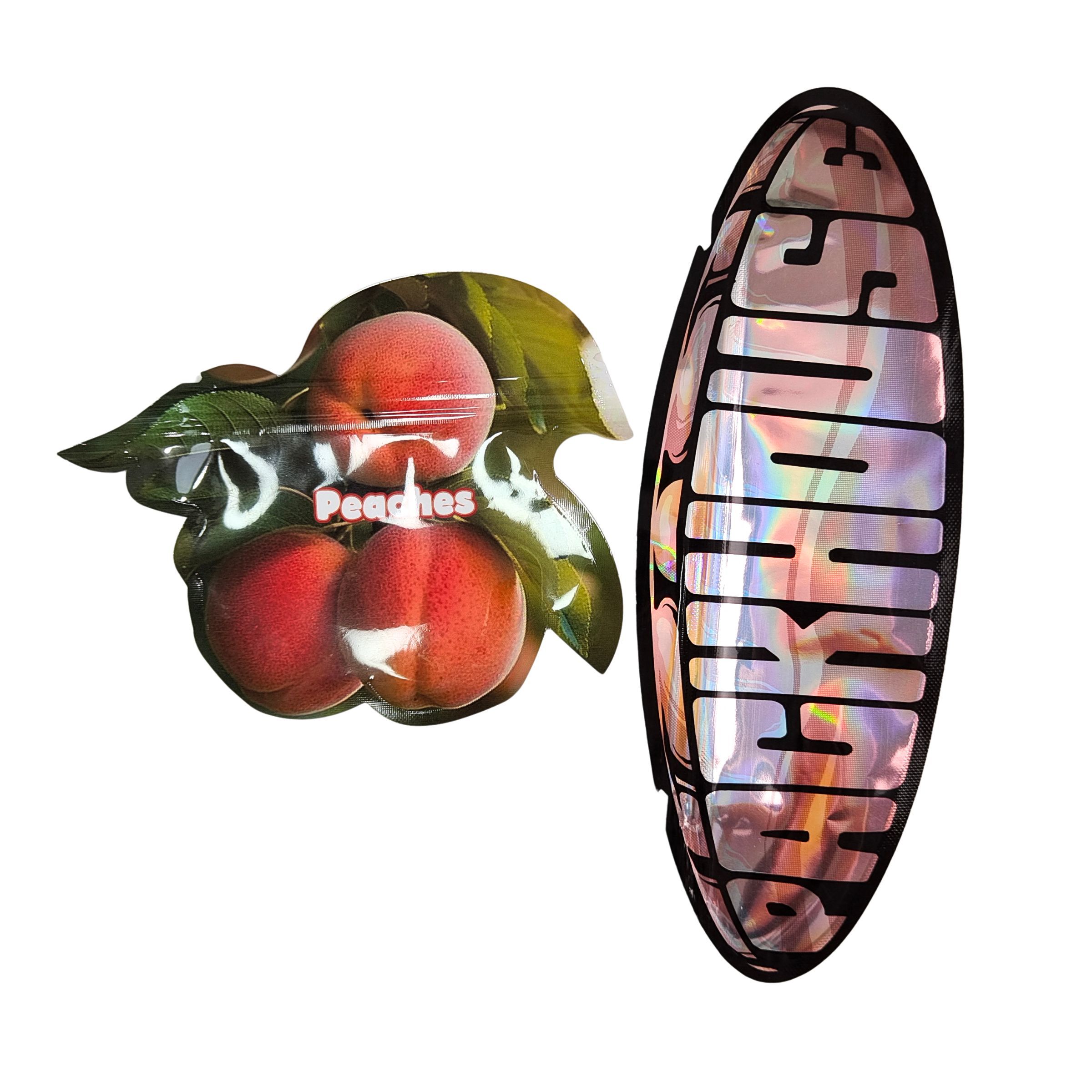 अंदर मुद्रित माइलर बैग जड़ी बूटी तंबाकू खाद्य गममी कुकी पैकेजिंग चमकदार हीट सील विशेष आकार के प्लास्टिक बैग