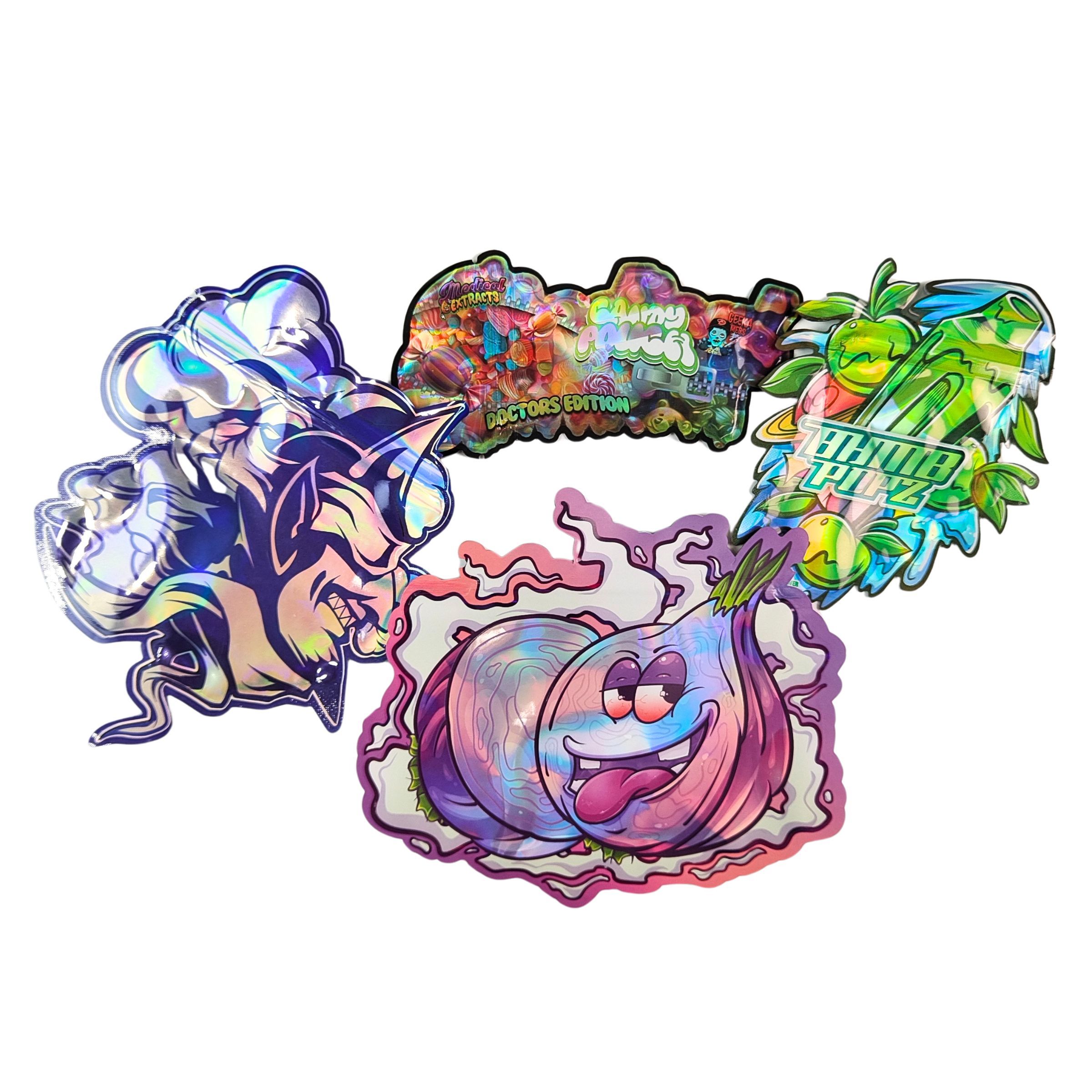 कस्टम आकार 3.5g डिस्प्ले बॉक्स मायलर बैग्स चाइल्ड प्रूफ सॉफ्ट टच डाई कट बैग 1g 3.5g 7g 14g 28g खाद्य प्लास्टिक के लिए