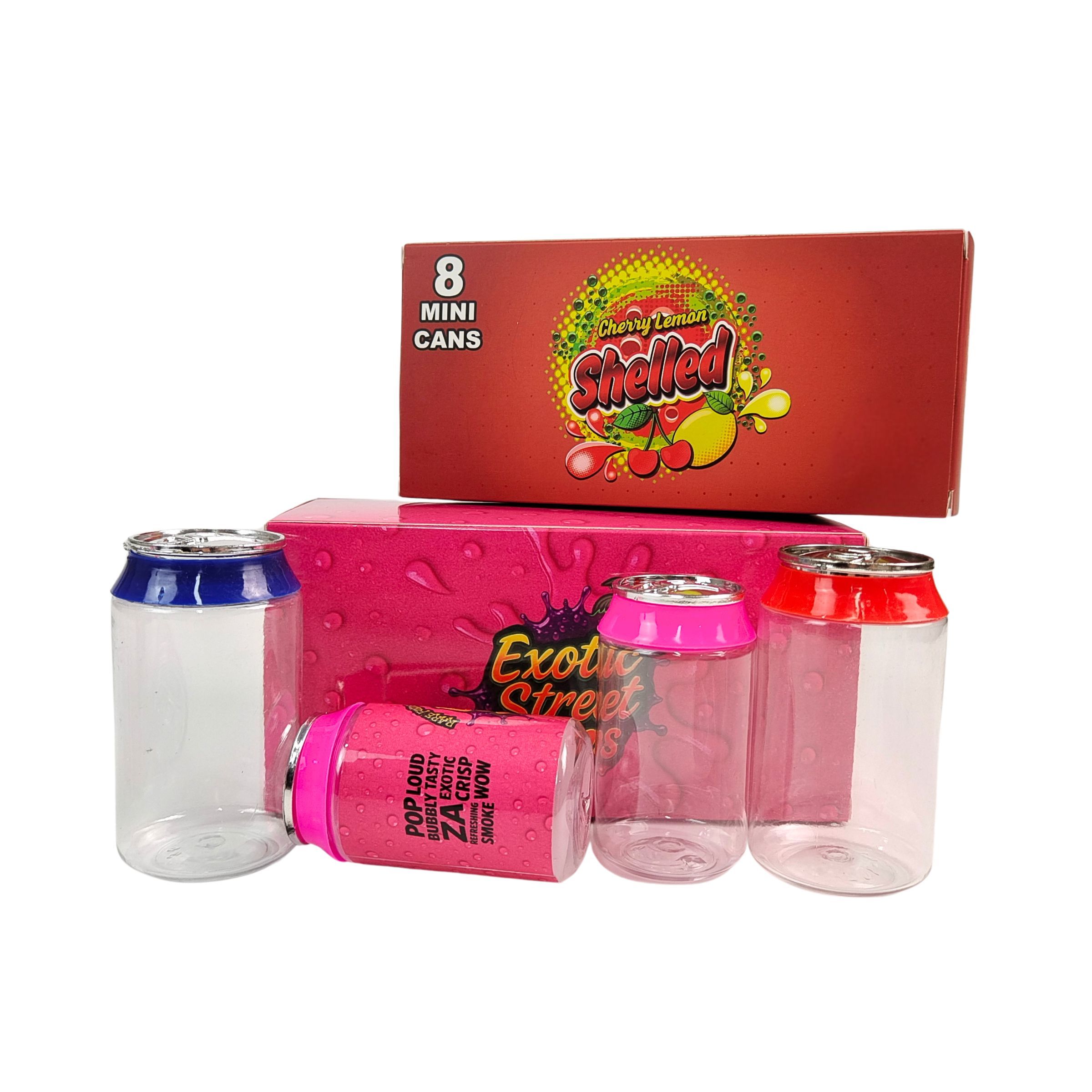 कस्टम लेबल साफ प्लास्टिक 3.5g और 7g पीईटी जार के साथ पेंच एल्यूमीनियम ढक्कन के साथ चीनी कैंडी कुकी खाद्य पैकेजिंग प्रदर्शन कागज बॉक्स के लिए