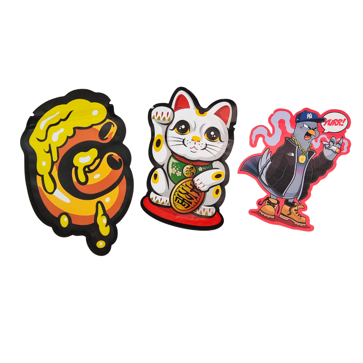 3 तरफ़ा सील चाइल्ड रेज़िस्टेंट होलोग्राफिक माइलर बैग एल्यूमीनियम फ़ॉइल स्नैक पैकेजिंग बैग