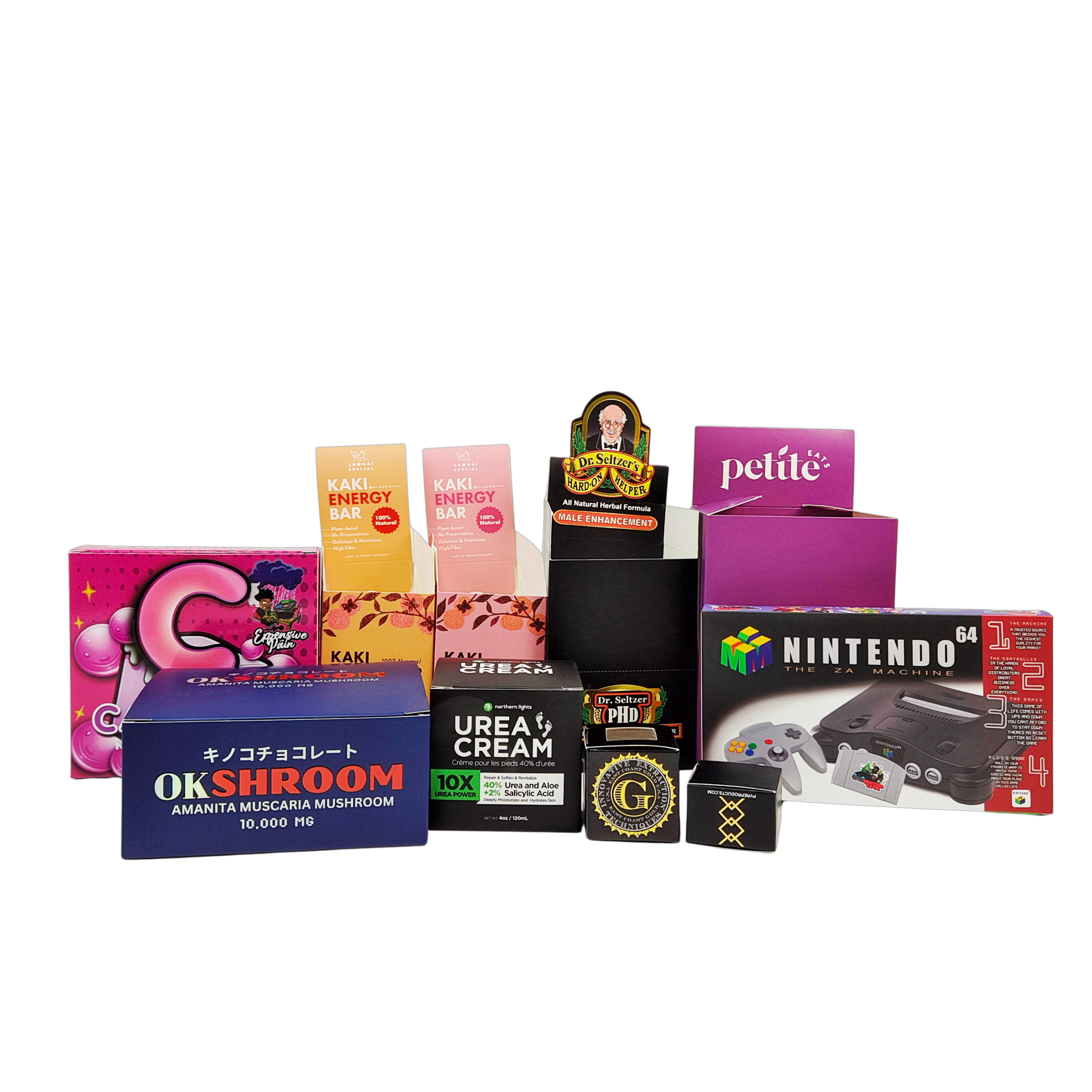 खुदरा काउंटर डिस्प्ले के लिए 350 ग्राम पेपरबोर्ड के साथ पर्सनलाइज्ड फोल्डेबल क्राफ्ट पेपर बॉक्स