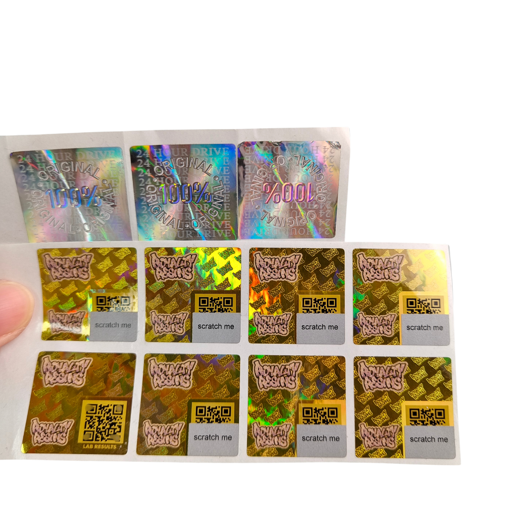चिपकने वाला विनाइल पीवीसी पेपर स्टिकर वाटरप्रूफ यूवी होलोग्राम मुद्रित व्यक्तिगत लोगो पैकेजिंग स्क्रैपबुक पेपर के लिए लेबल