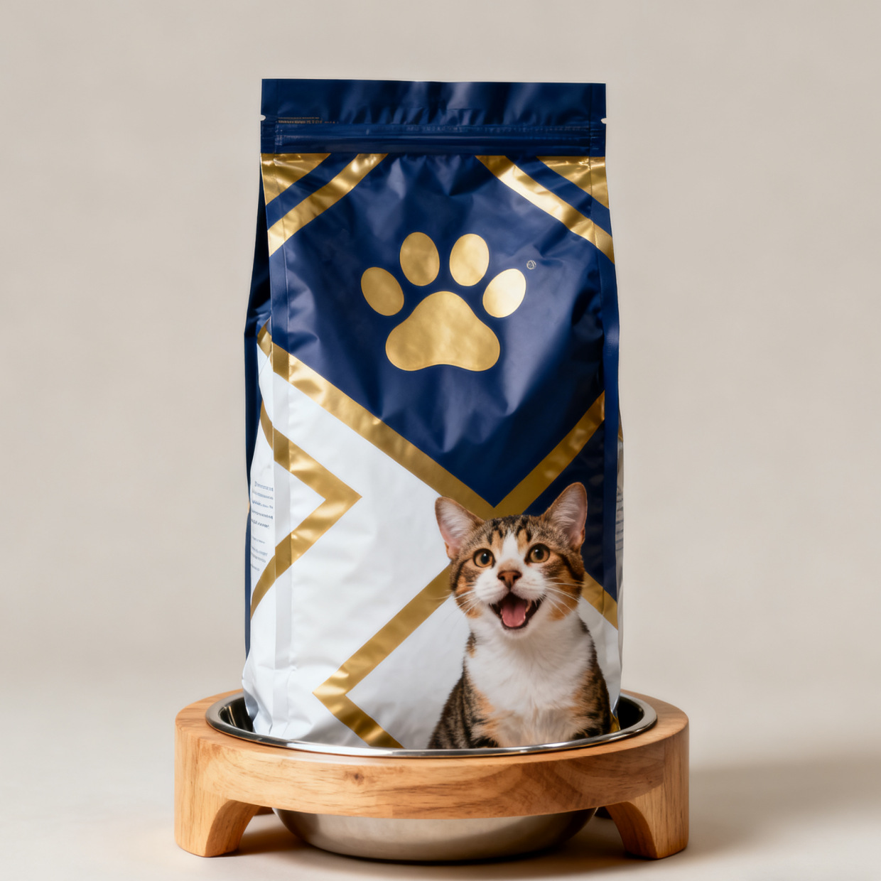 कस्टम बायोडिग्रेडेबल पशु फ़ीड खाद्य पैकेजिंग Mylar बैग साइड Gusset बैग कुत्ता बिल्ली पालतू भोजन वाल्व के साथ जिपर बैग