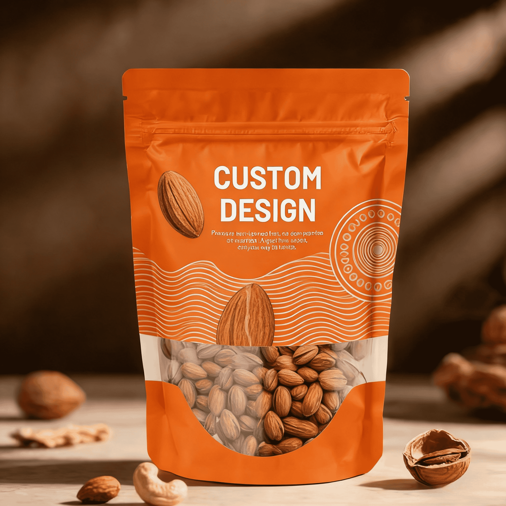 उच्च गुणवत्ता कस्टम डिजिटल मुद्रण गर्मी सील के साथ पुनर्नवीनीकरण प्लास्टिक खाद्य पैकेजिंग बैग खड़े बैग