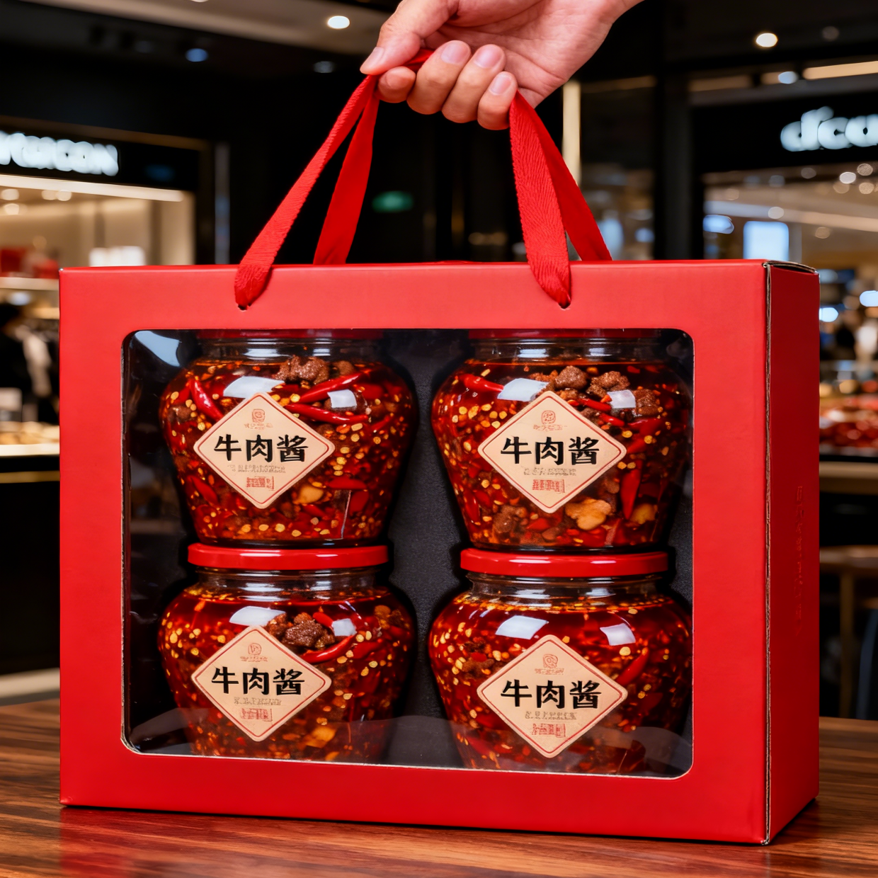 पारदर्शी खिड़कियों के साथ अनुकूलित पोर्टेबल उपहार कागज बॉक्स पार्टी उपहार बॉक्स कैंडी कुकी डोनट्स बॉक्स हैंडल के साथ कागज बॉक्स