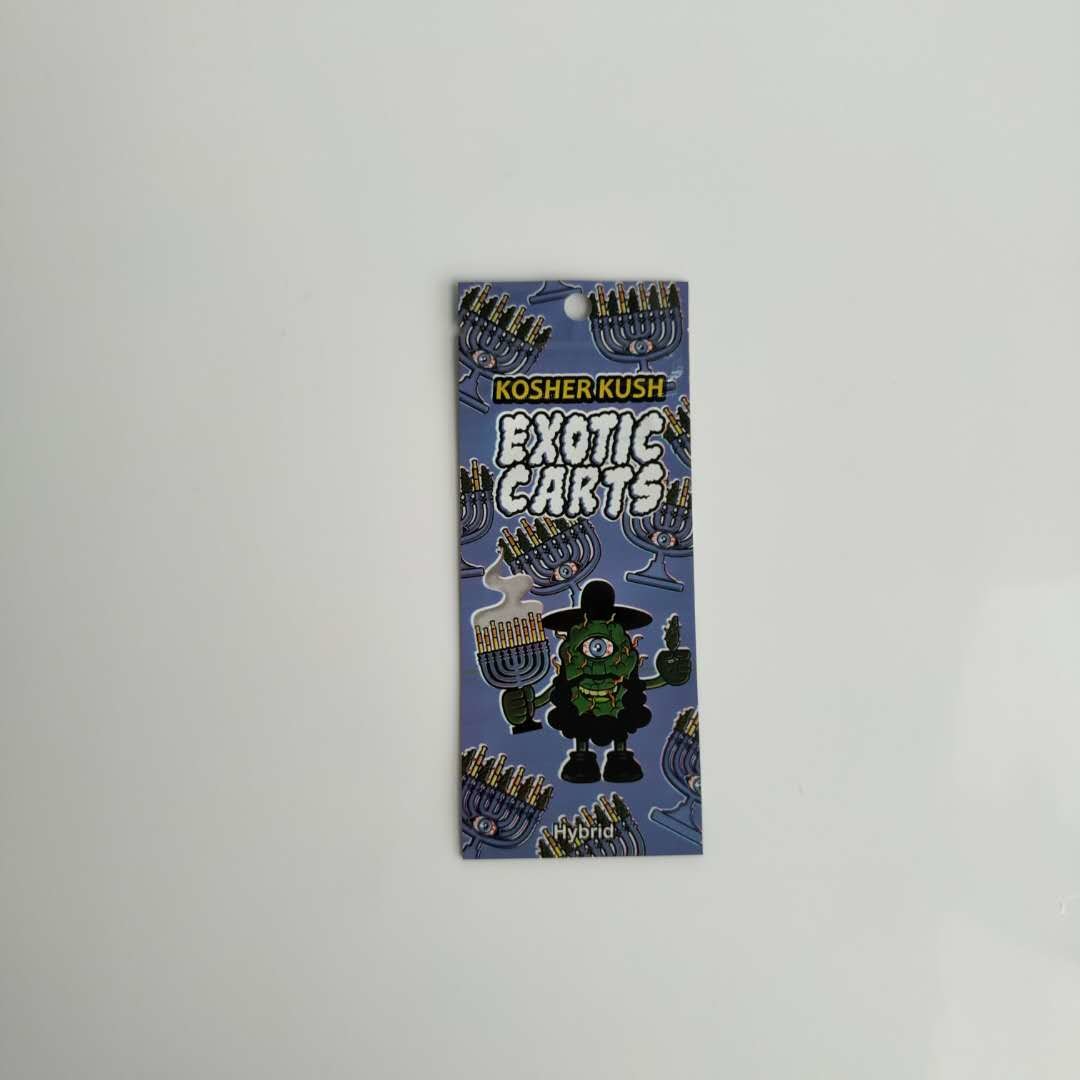 जिपलॉक के साथ पुन: प्रयोज्य प्लास्टिक पाउच पैकेजिंग विदेशी गाड़ियां गोल्ड टिप मायलर बैग