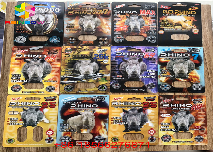 पुरुष संवर्धन ब्लिस्टर कार्ड पैकिंग तह पेपर कस्टम R7-5000 R7-3000