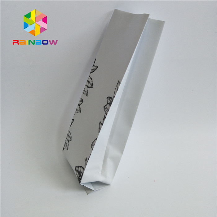 क्राफ्ट पेपर साइड गस्सेट स्टैंड अप कॉफी पाउच, सील प्लास्टिक बैग कस्टम प्रिंटिंग