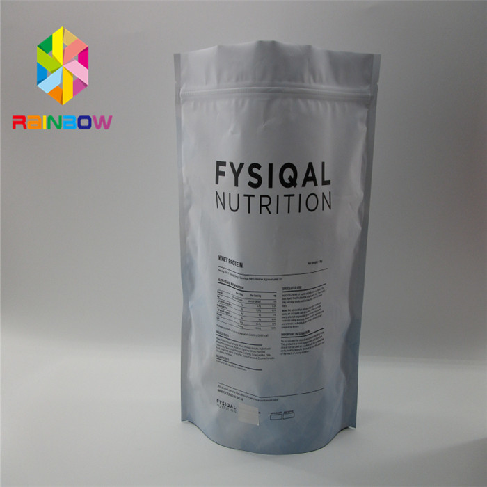 जिपर Reclosable प्लास्टिक पाउच पैकेजिंग डबल पक्षीय मैट गोल्ड फ्लैट खाद्य सुरक्षित बैग