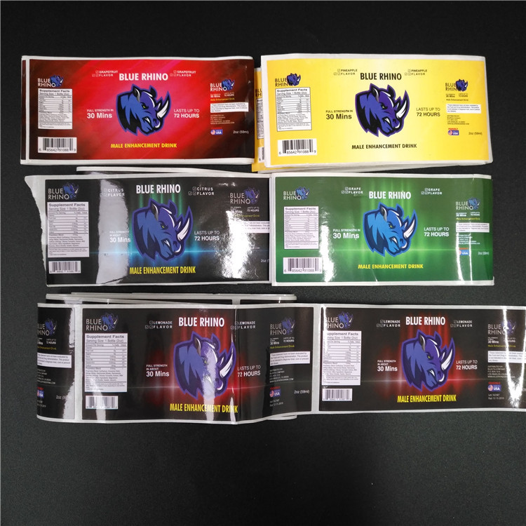 बॉक्स / गोली बोतल के लिए पीवीसी पारदर्शी सिकुड़ आस्तीन लेबल बारकोड धातु होलोग्राफिक