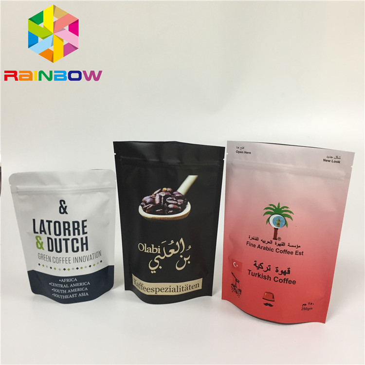 MOPP कस्टम मुद्रण एल्यूमीनियम पन्नी बैग वाल्व के साथ नमी सबूत जिपर ताला