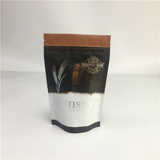 टुकड़े टुकड़े में एल्यूमीनियम पन्नी ज़िपलॉक पाउच स्टैंड, वाल्व के साथ सील प्लास्टिक बैग