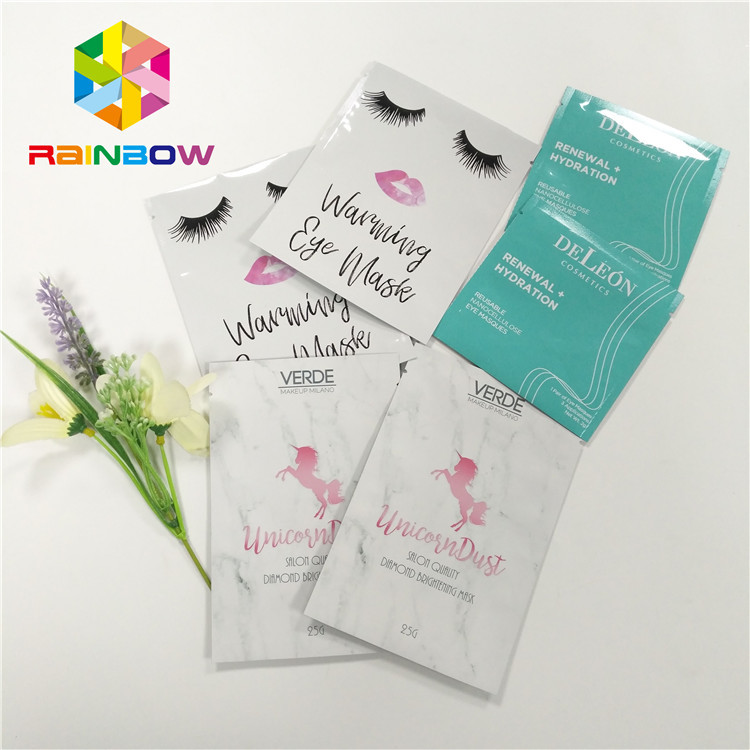 कस्टम मुद्रित प्लास्टिक पाउच पैकेजिंग थ्री साइड हीट सील टियर नॉच के साथ