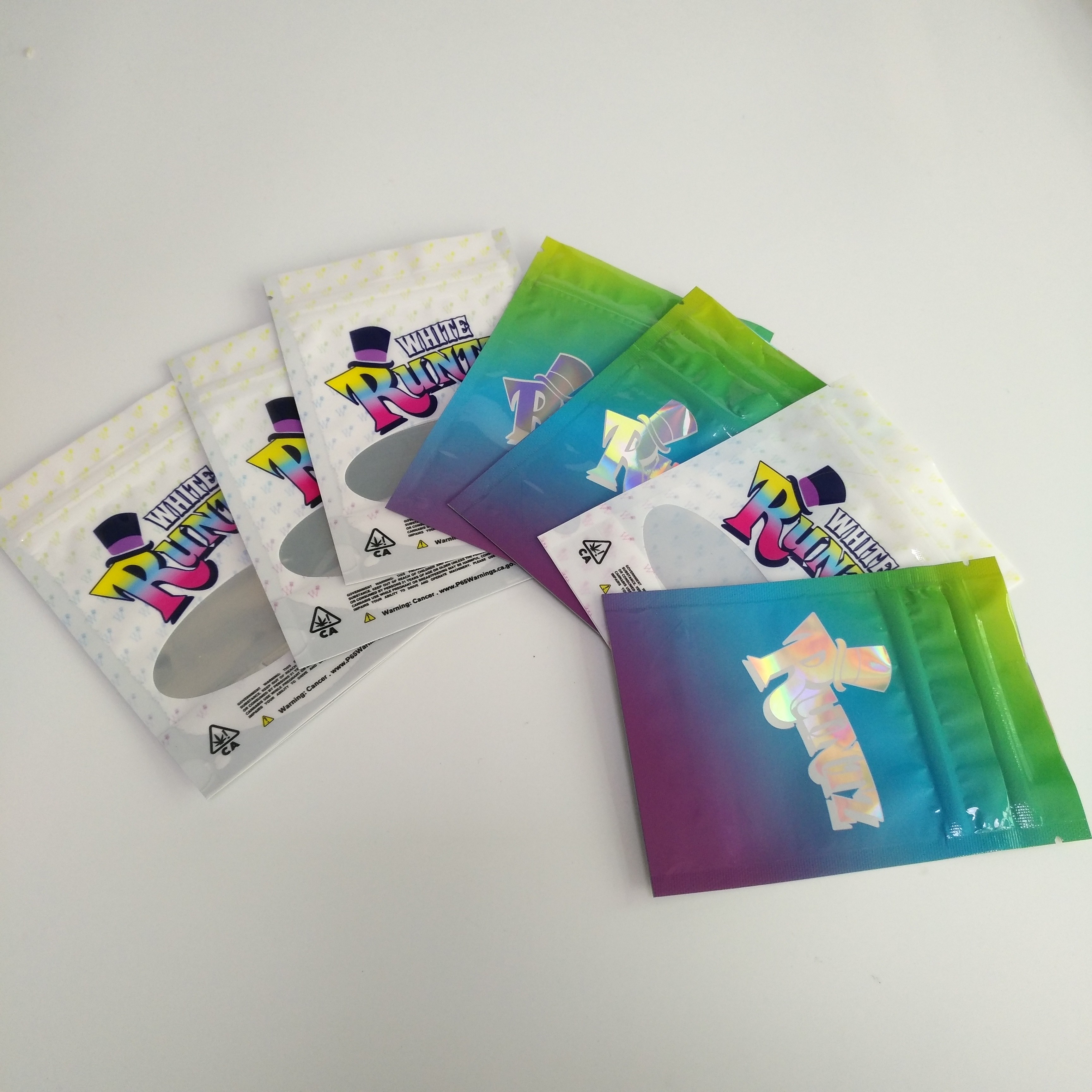 Mylar Runtz सील प्लास्टिक बैग कस्टम मुद्रित कैनबिस गांजा पैकेजिंग के लिए