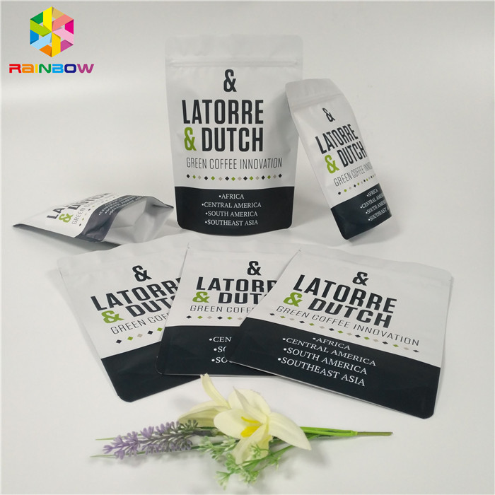 Ziplock पन्नी थैली पैकेजिंग Reclosable वाल्व कॉफी बैग टुकड़े टुकड़े में सामग्री