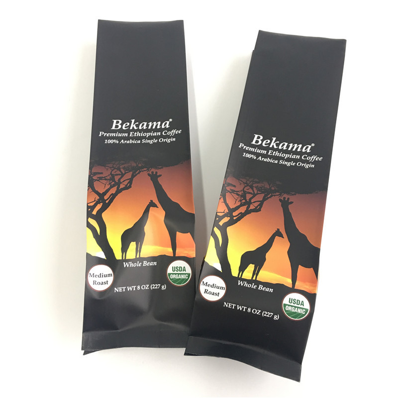 जिपर पाउच बैग साइड कॉफी कॉफी पैकेजिंग CYMK रंग अनुकूलित स्टैंड अप