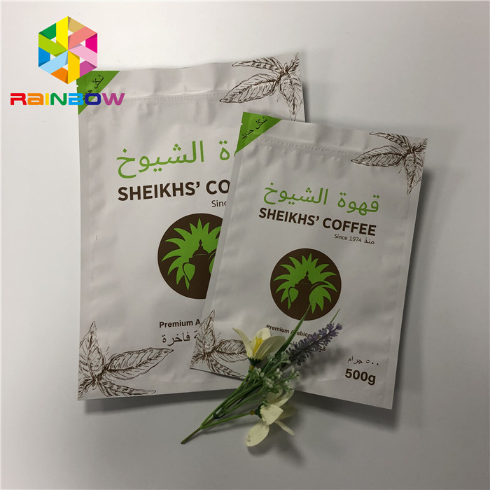 क्राफ्ट पेपर रीसेबलेबल स्टैंड अप पाउच टुकड़े टुकड़े में एल्यूमीनियम पन्नी प्लास्टिक बैग